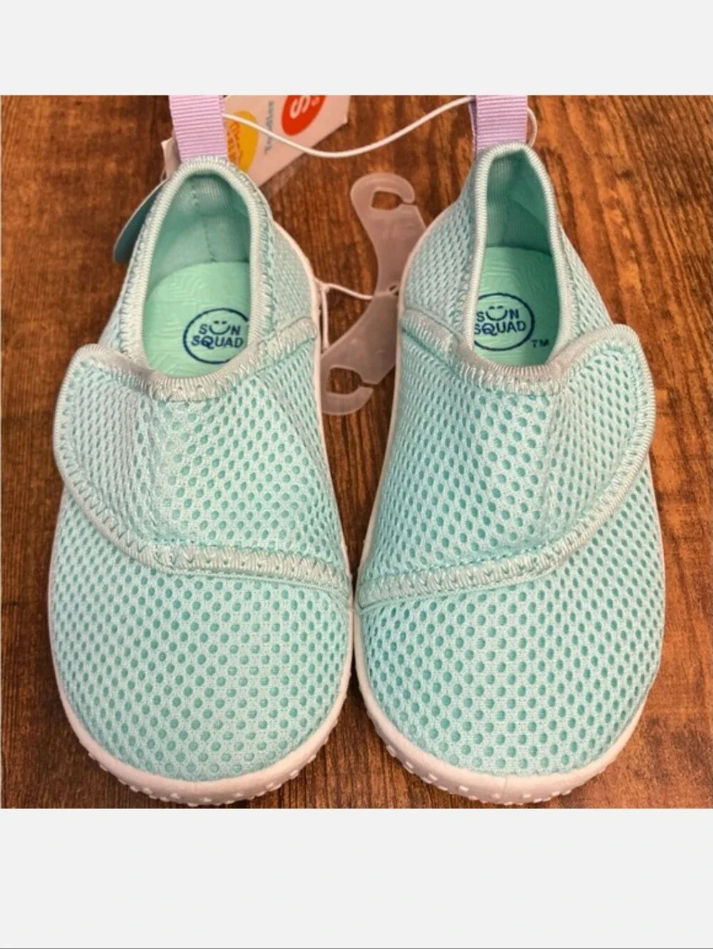 Sun Squad Toddler Girls' Hartley Mesh Slip-On Water Shoes in Aqua